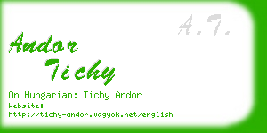 andor tichy business card